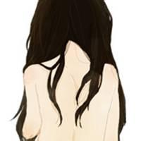卡通女生背影伤感头像