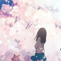卡通女生背影伤感头像