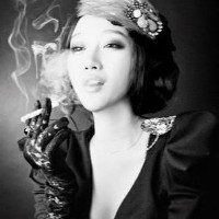 霸气女王黑白美女头像