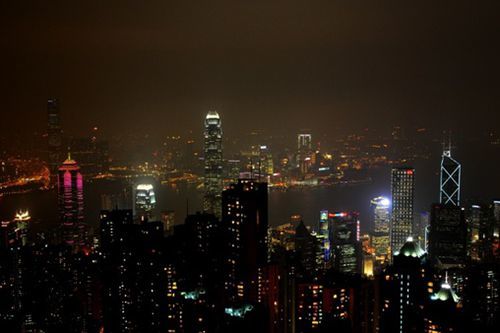 唯美的城市灯光夜景图片