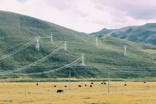 青藏高原公路上的风景图片