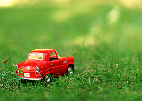 小汽车可爱玩具意境图片