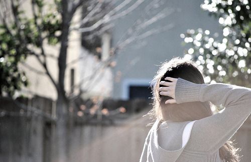 早安日出女生背影图片4 