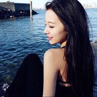 唯美小清新海边女生头像