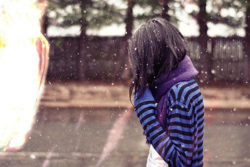 冬日唯美女可爱女生图片