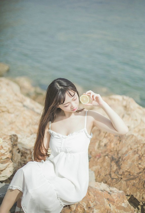 唯美小清新柠檬美美女照片