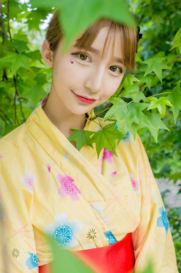 萌萌哒和服可爱女生图片