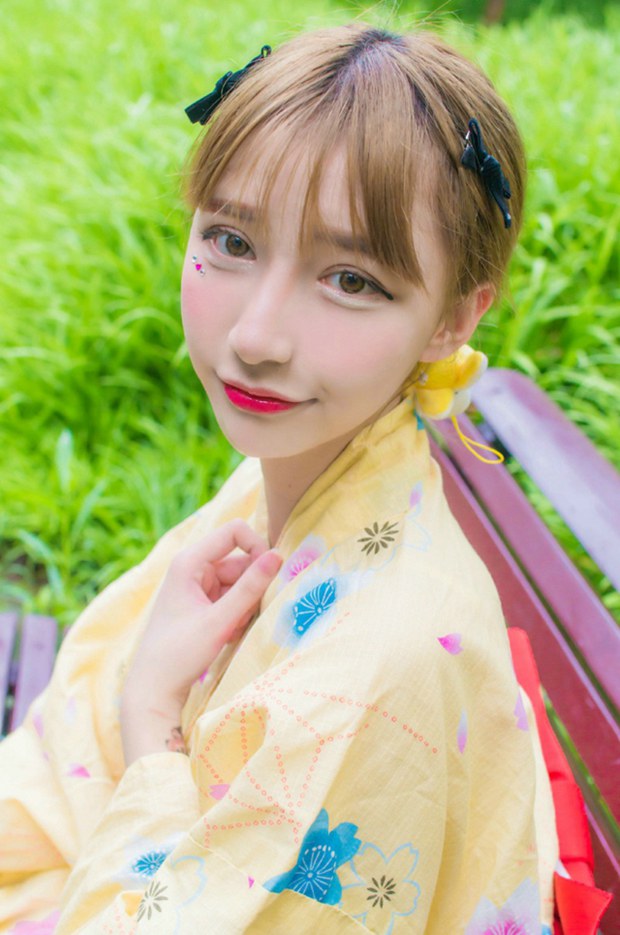 萌萌哒和服可爱女生图片