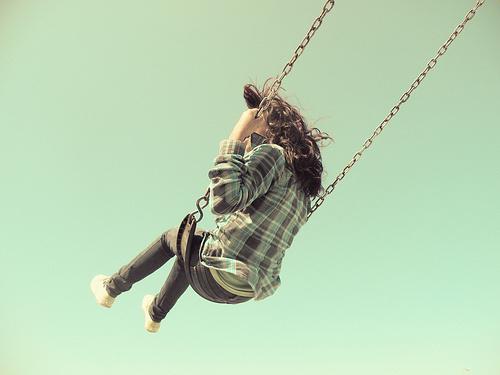 美女一个人小心思心情图片