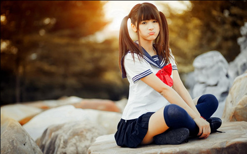 可爱清纯校园学生妹图片