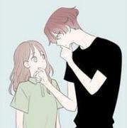 简约动漫情侣款款深情唯美头像