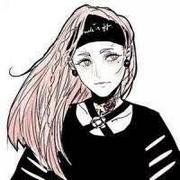 又酷又有范卡通美女黑白素描头像 