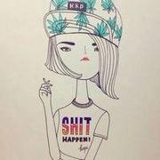 时尚逗比卡通女生简约头像图片