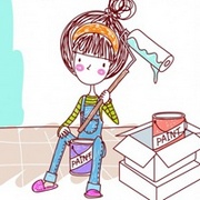 手绘卡通女孩多彩生活头像大全
