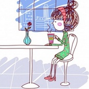 手绘卡通女孩多彩生活头像大全