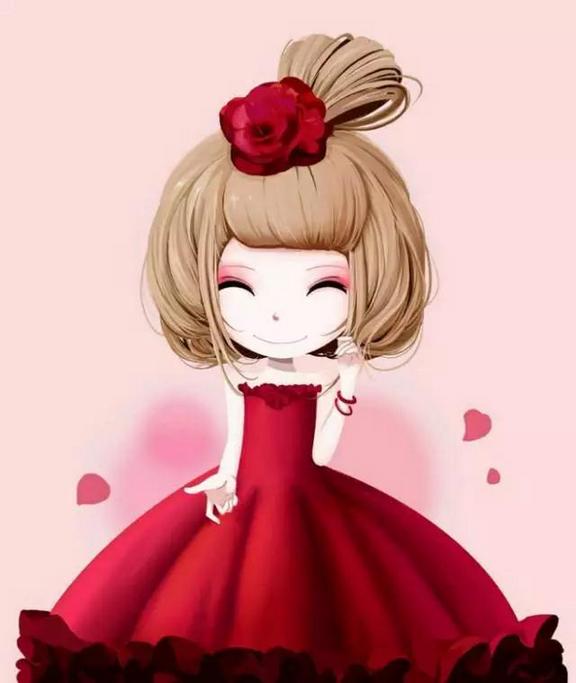 美丽的花花姑娘qq卡通插画头像大全