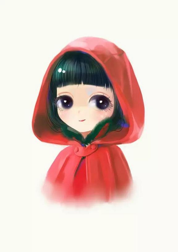 Q版清纯漂亮的大眼女生qq卡通头像