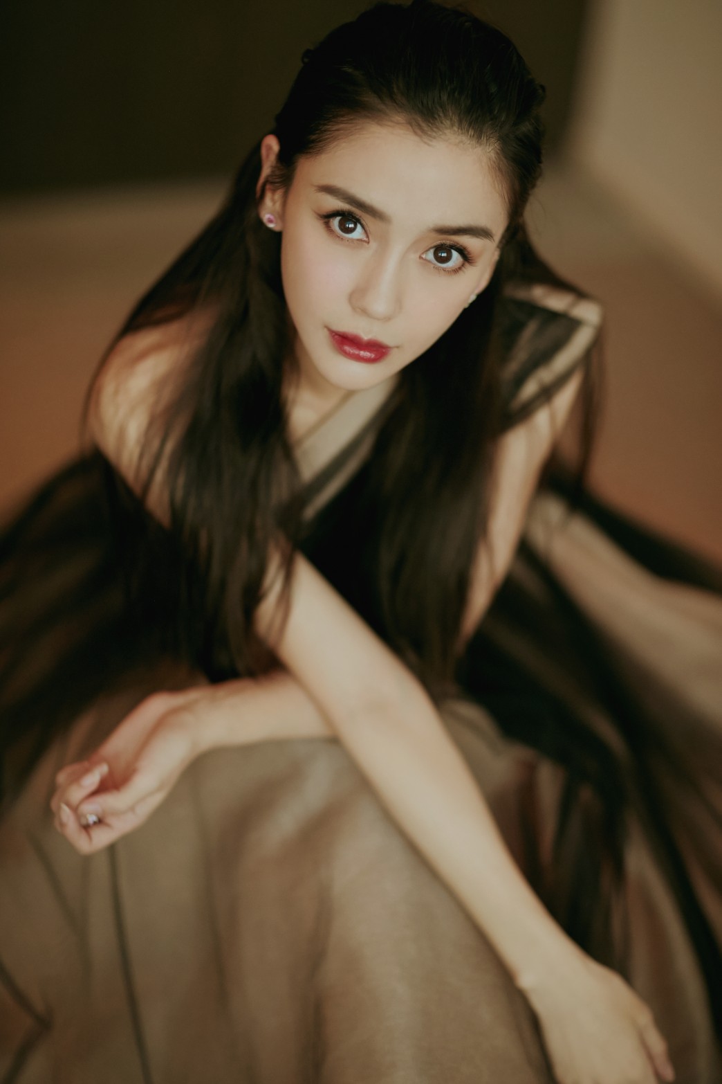angelababy图片 angelababy露肩礼服