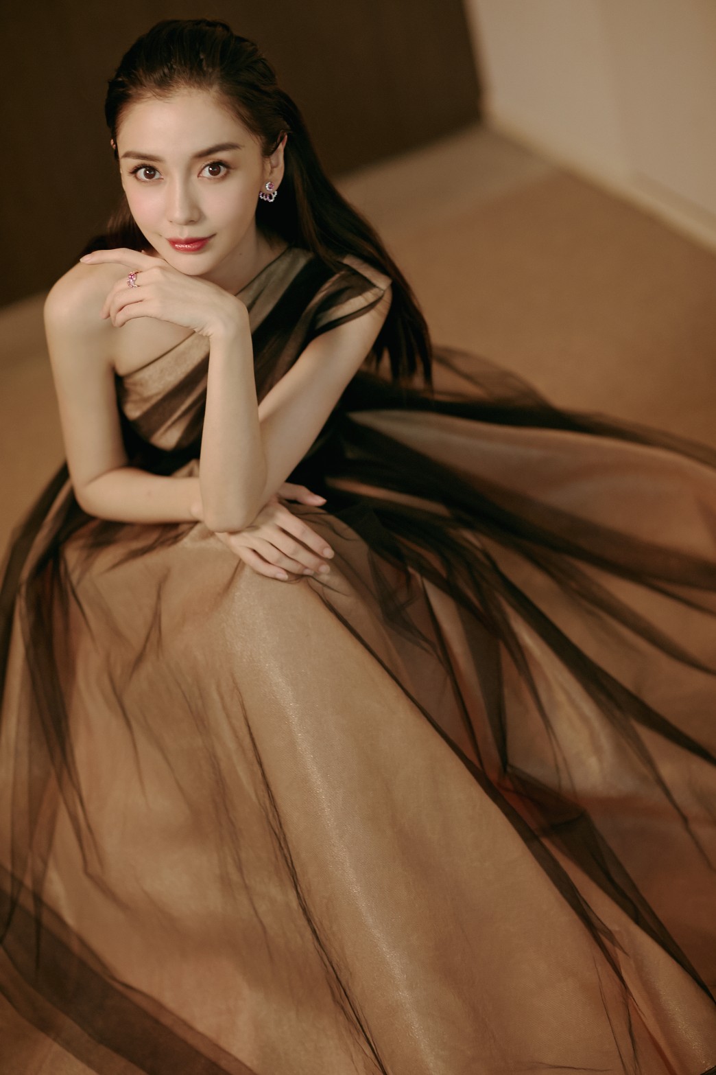 angelababy图片 angelababy露肩礼服