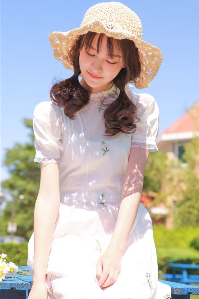清纯治愈氧气美女小清新森系甜美户外