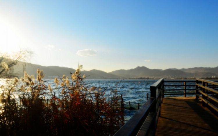 高原明珠滇池秀美风景图片