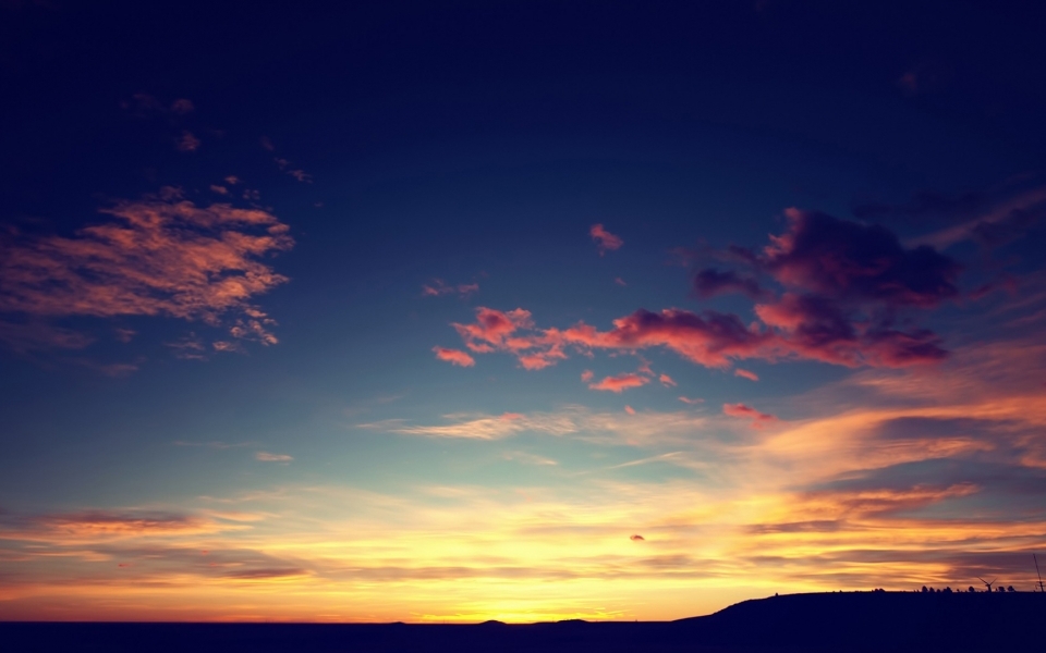 傍晚好看的夕阳高清唯美风景图片