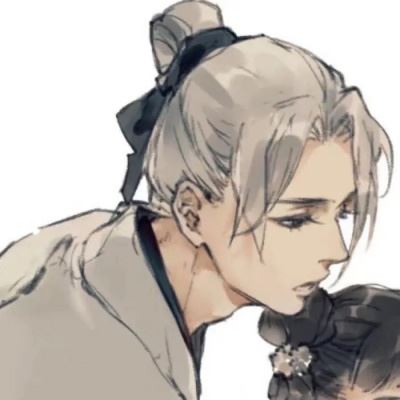 手绘情侣头像一男一女高清 情侣头像一男一女分开的两张 手绘
