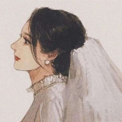 手绘情侣头像一男一女高清 情侣头像一男一女分开的两张 手绘