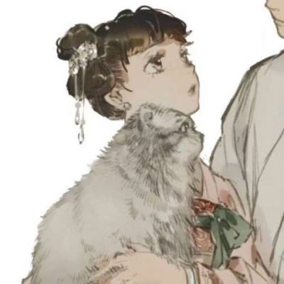 情侣头像动漫 古风 一人一半 高清动漫情侣头像古风系一男一女一左一右
