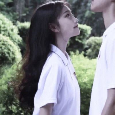 披头纱的情侣头像 