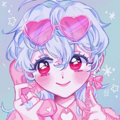 粉色系女生动漫头像 粉色系个性美女心头像 动漫