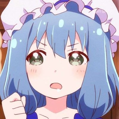 蓝色头发的动漫女生头像个性呆萌 女生个性的漫画头像蓝色系列
