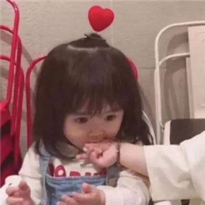 小孩情侣头像超萌一对 左一右 个性真人 情侣头像卡通呆萌一对 左一右