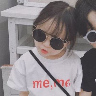 小孩情侣头像超萌一对 左一右 个性真人 情侣头像卡通呆萌一对 左一右