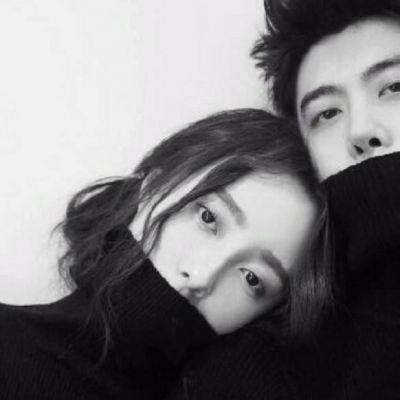 个性黑白情侣头像背影 情侣头像