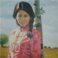 花棉袄村姑图片头像 村姑图片头像卡通