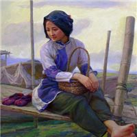 花棉袄村姑图片头像 村姑图片头像卡通