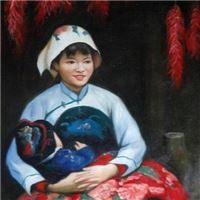 花棉袄村姑图片头像 村姑图片头像卡通