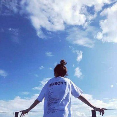 情侣头像清新淡雅蓝色系 蓝色的情侣头像