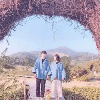 情侣头像清新淡雅蓝色系 蓝色的情侣头像