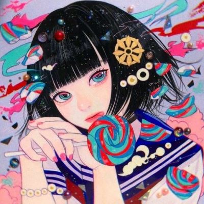 彩绘女孩头像 彩绘人物头像图片