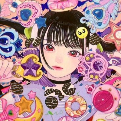 彩绘女孩头像 彩绘人物头像图片