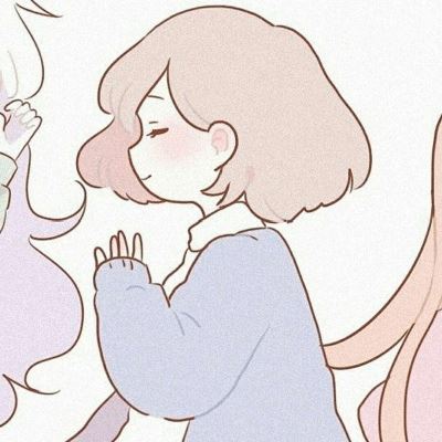 闺蜜头像动漫 一人一半 拼接 卡通头像图片