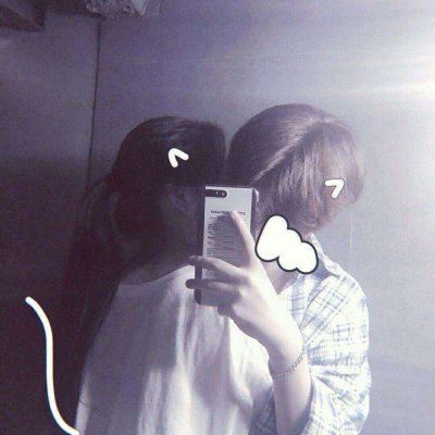 情头手机挡脸一对两张 手机挡脸情侣头像一男一女