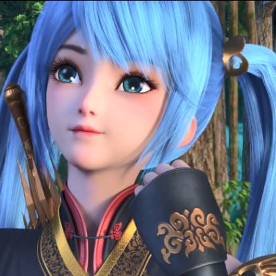 蓝色头发的动漫女生头像 动漫女孩头像个性蓝色长发