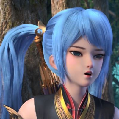 蓝色头发的动漫女生头像 动漫女孩头像个性蓝色长发