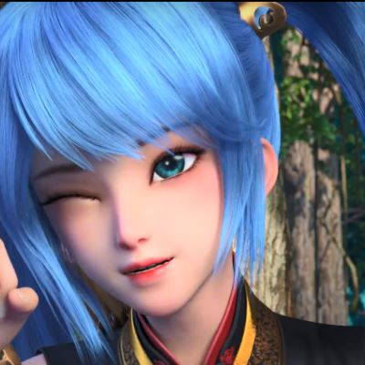 蓝色头发的动漫女生头像 动漫女孩头像个性蓝色长发