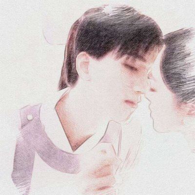 绘画情侣头像一对两张 情侣头像彩绘一左一右