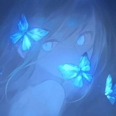 动漫女生头像唯美蓝色 浅蓝色系动漫女生头像