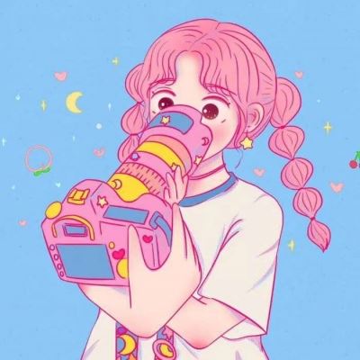 动漫女生头像唯美蓝色 浅蓝色系动漫女生头像